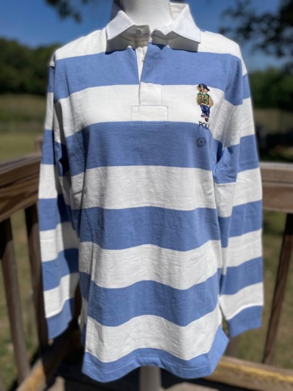 NWT POLO Ralph Lauren Striped LS Rugby Size Medium